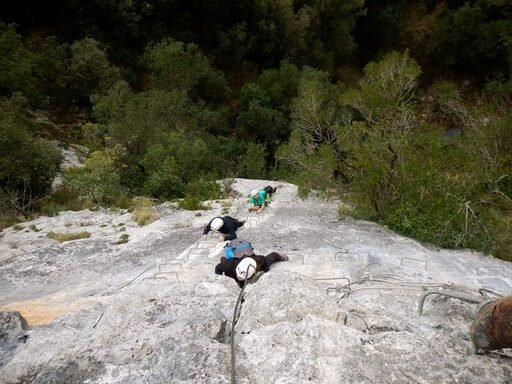 via ferrata el caliz nivel fácil