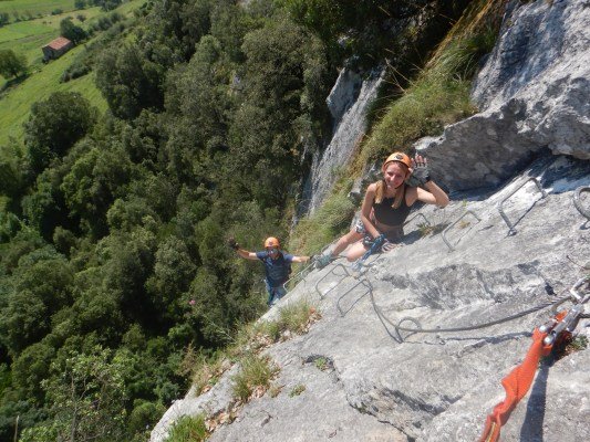 Parte final del Recorrido de la Ferrata el Risco