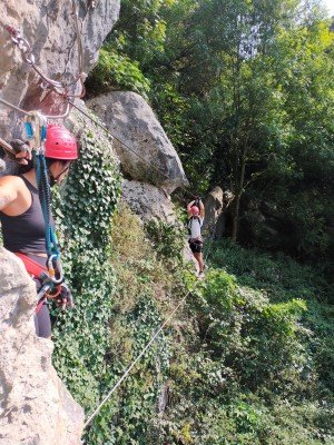 puente mono de la ferrata del calera